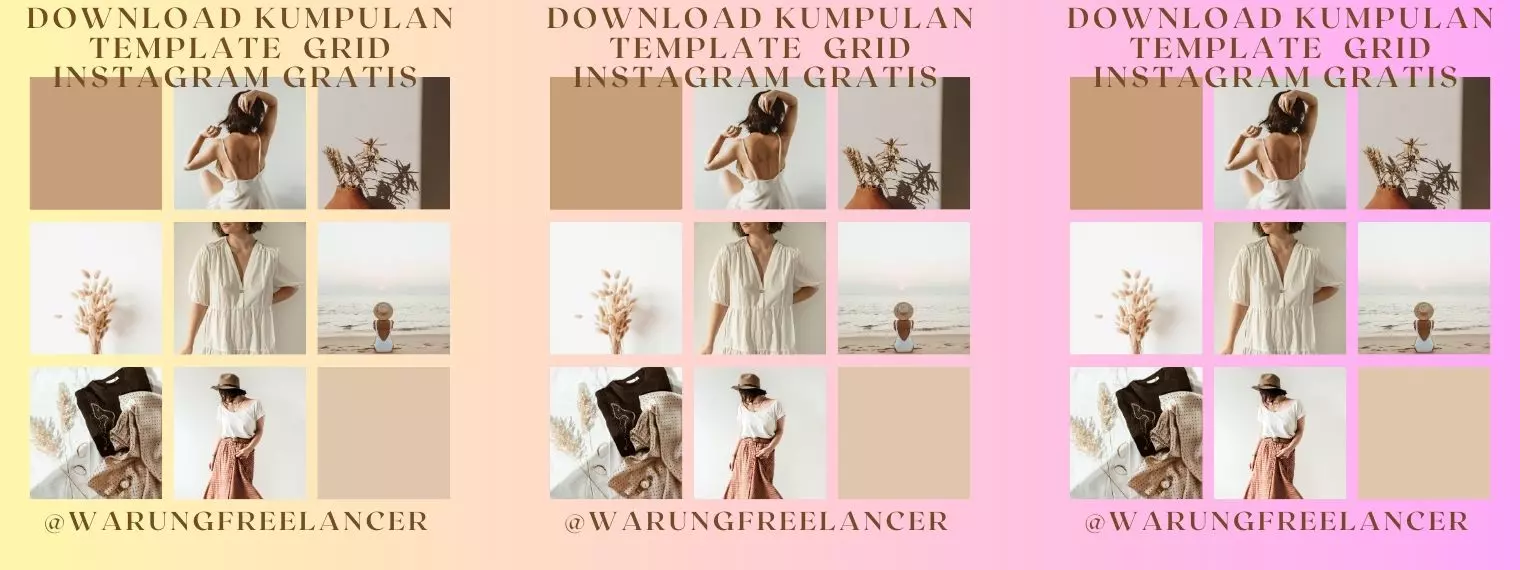 Template Grid Instagram post photo collage