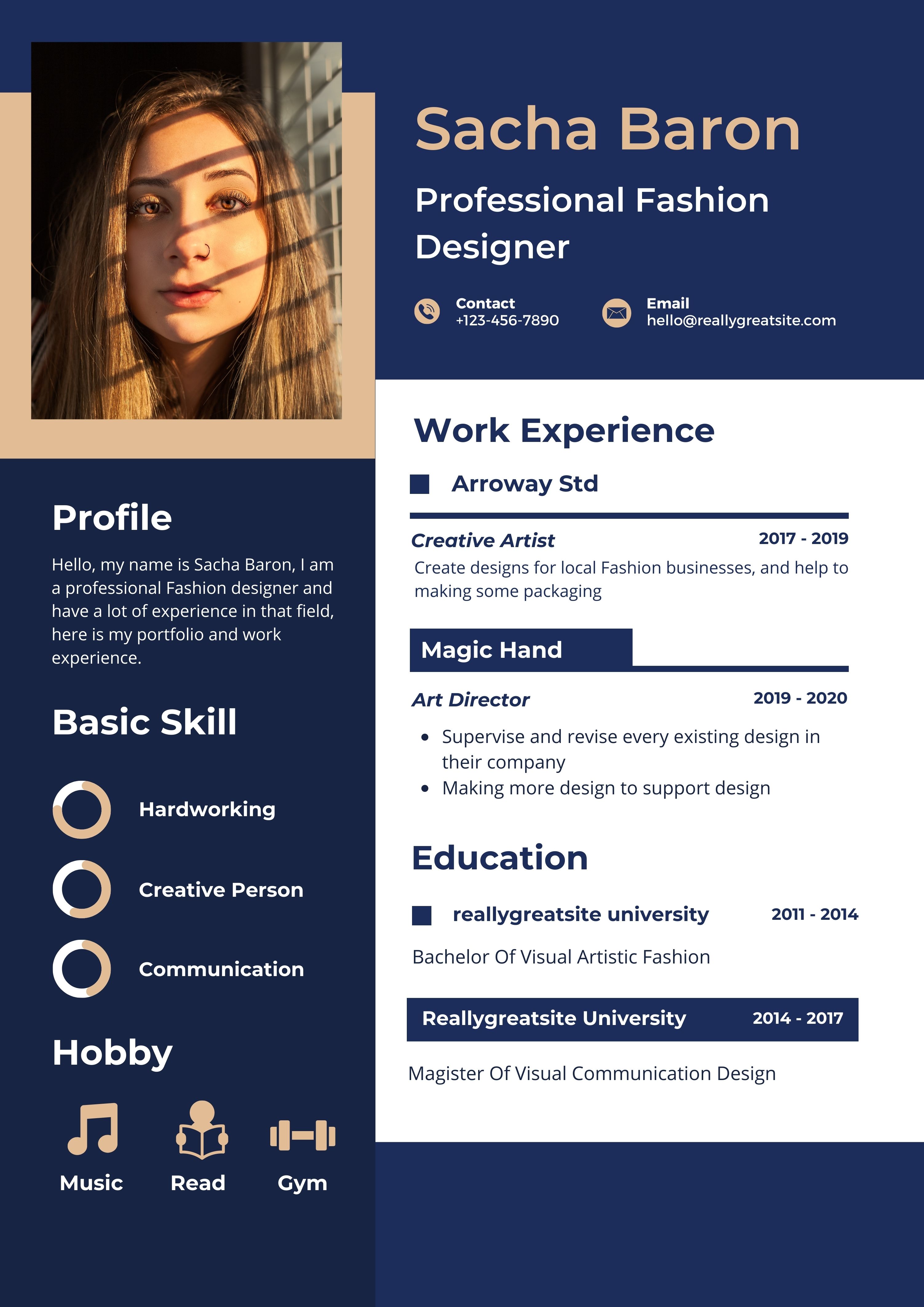 Template CV Keren Professional Fashion Designer