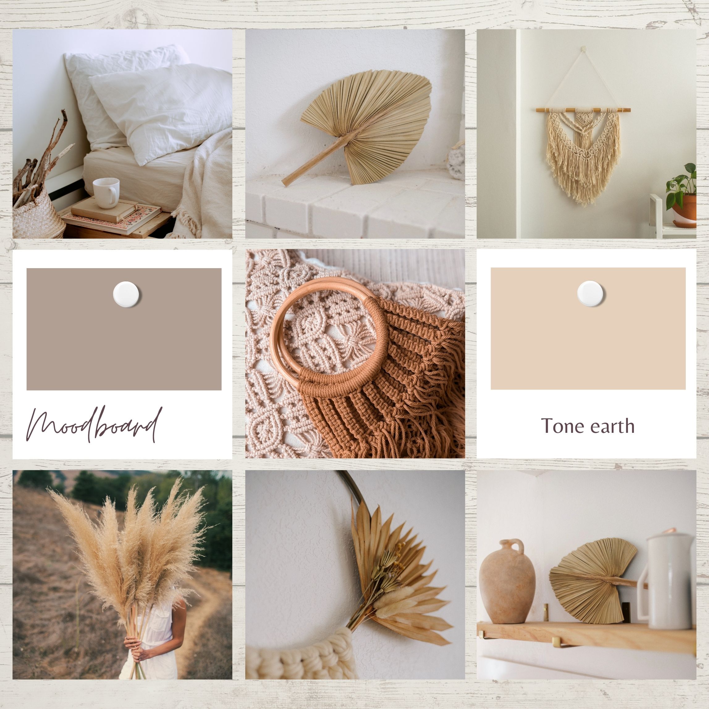 Template Grid Instagram Collective Grid Moodboard